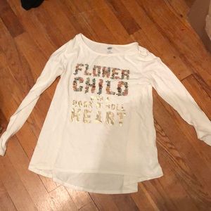 A long sleeved shirt with words